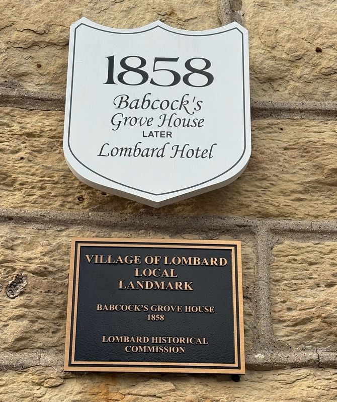 Babcock's Grove House Marker. Click for full size. Babcock's Grove House Marker image. Click for full size.