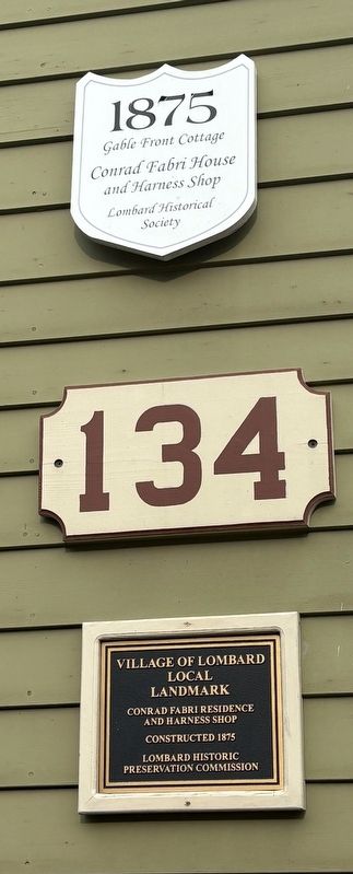Conrad Fabri House and Harness Shop Marker. Click for full size. Conrad Fabri House and Harness Shop Marker image. Click for full size.