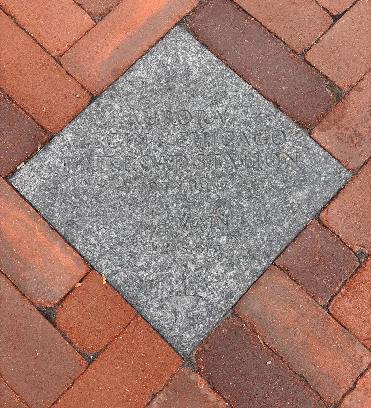 Aurora, Elgin & Chicago Railroad Station Marker image. Click for full size.