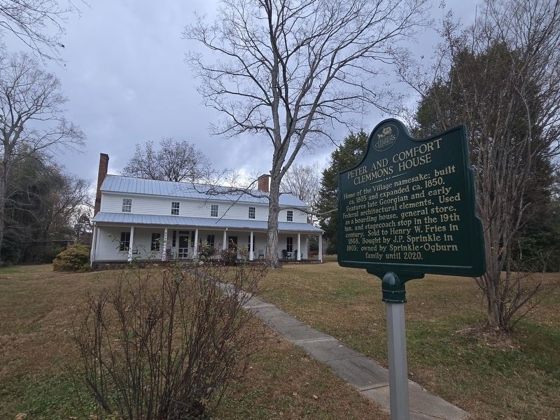 Peter and Comfort Clemmons House and Marker. Click for full size. Peter and Comfort Clemmons House and Marker image. Click for full size.
