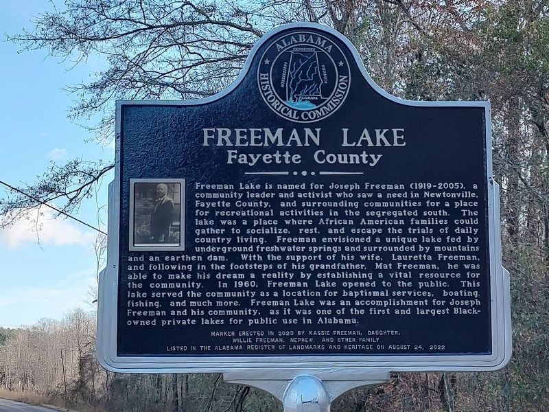 Freeman Lake Marker image. Click for full size.