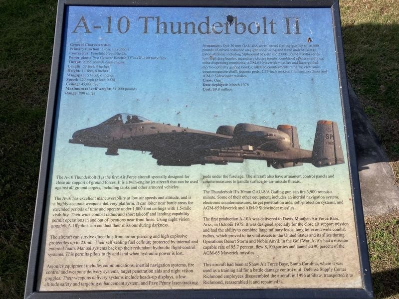 A-10 Thunderbolt II Marker image. Click for full size.