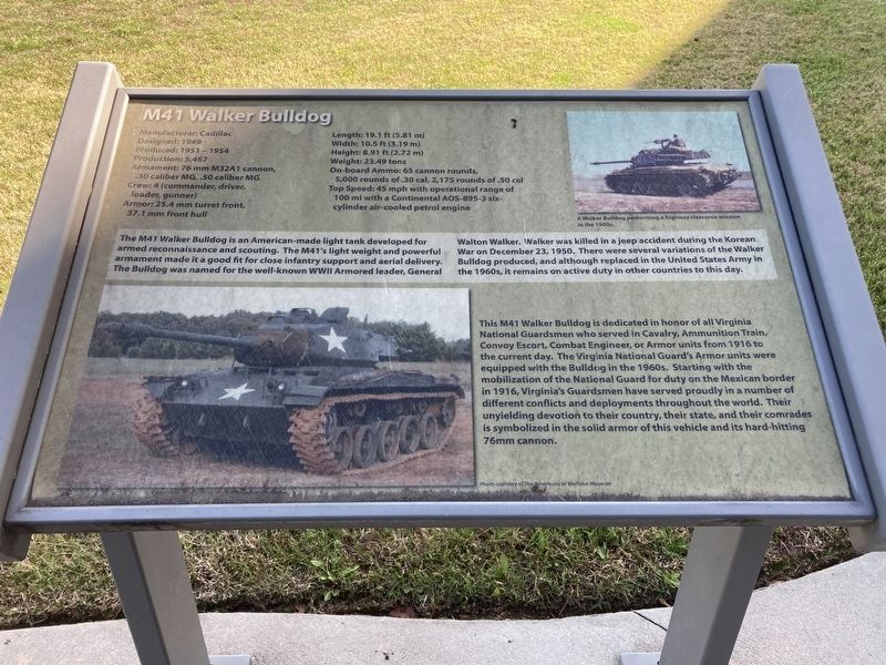 M41 Walker Bulldog Marker image. Click for full size.