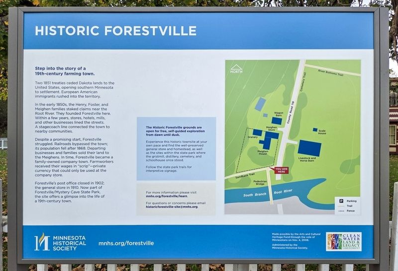 Historic Forestville Marker. Click for full size. Historic Forestville Marker image. Click for full size.