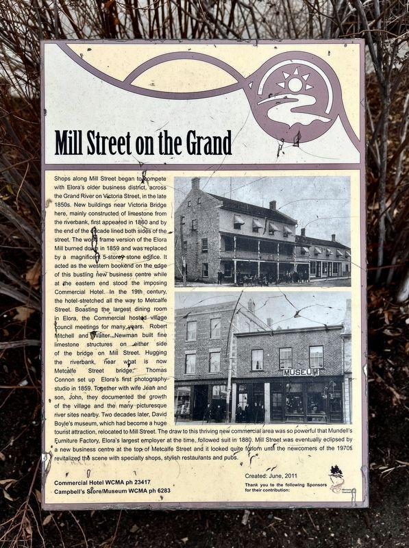 Mill Street on the Grand Marker image. Click for full size.