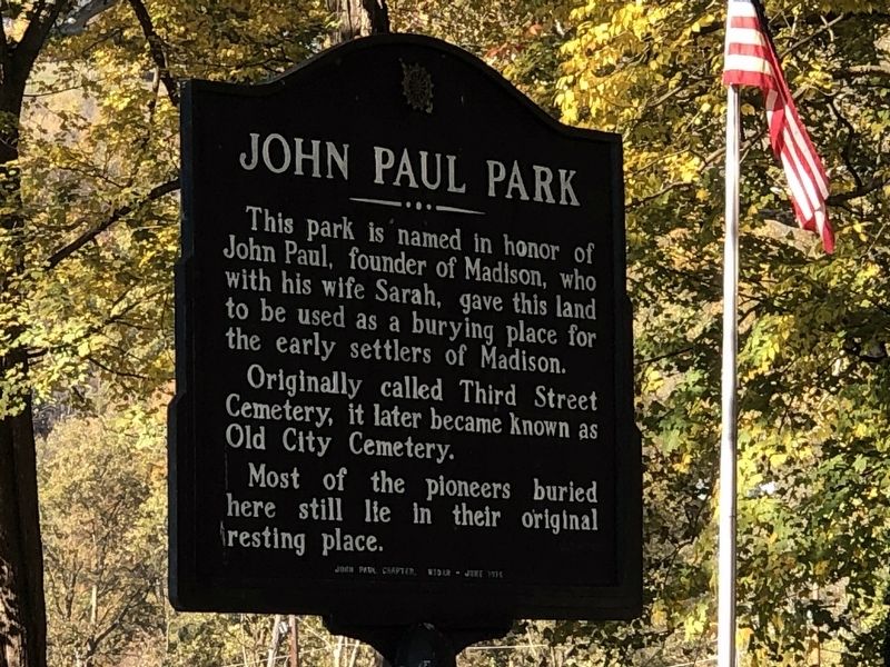 John Paul Park Marker. Click for full size. John Paul Park Marker image. Click for full size.