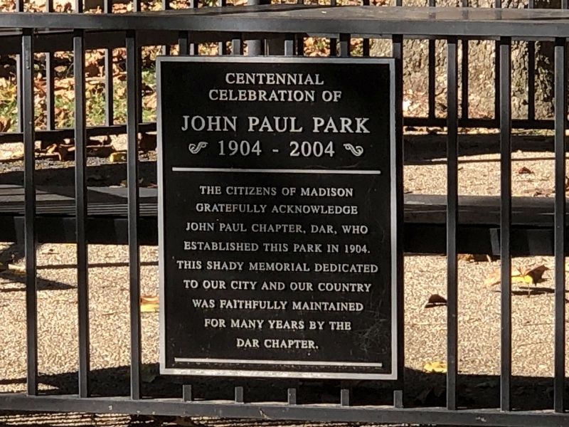 Centennial Celebration of John Paul Park 1904-2004 Marker. Click for full size. Centennial Celebration of John Paul Park 1904-2004 Marker image. Click for full size.