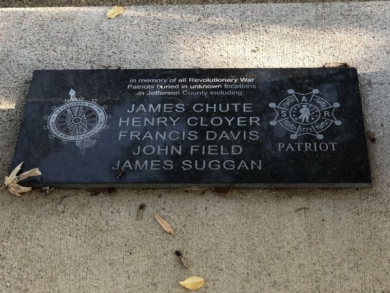Revolutionary War Veterans Memorial Bench Marker. Click for full size. Revolutionary War Veterans Memorial Bench Marker image. Click for full size.