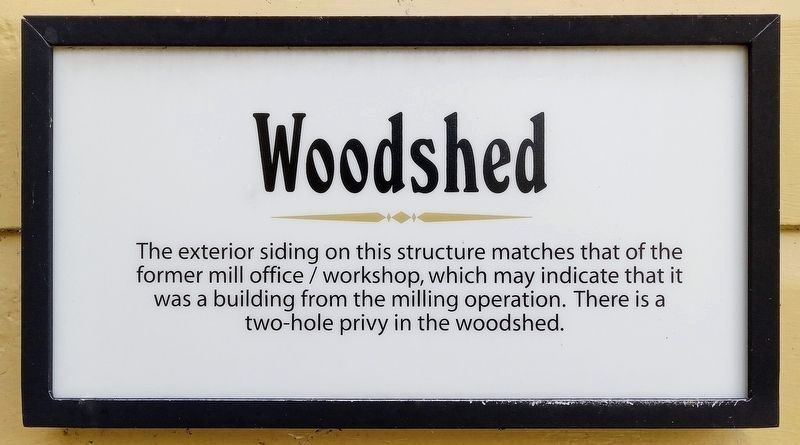 Woodshed Marker image. Click for full size.