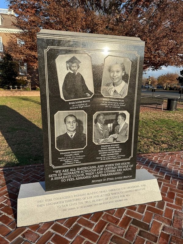 Delaware Desegregation Monument Marker image. Click for full size.