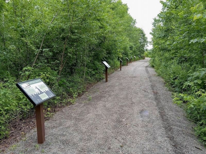 Butkovich�Crellin Marker (second closest) in Milford Mine Memorial Park image. Click for full size.