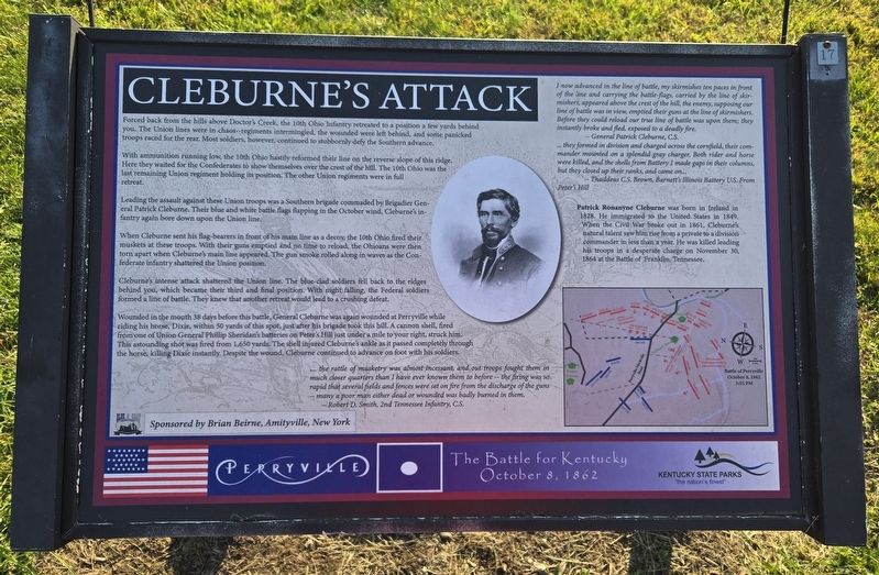 Cleburne's Attack Marker. Click for full size. Cleburne's Attack Marker image. Click for full size.