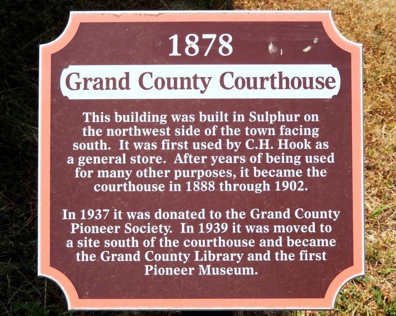 Grand County Courthouse Marker image. Click for full size.