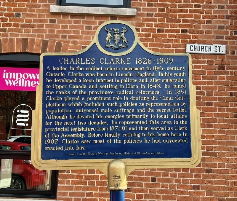 Charles Clarke 1826-1909 Marker image. Click for full size.