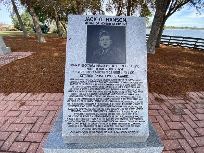 Jack G. Hanson Marker image. Click for full size.