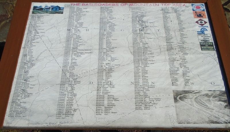The Railroaders of [the] Mountain Top Area Marker image. Click for full size.