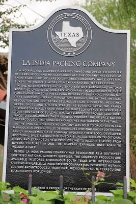 La India Packing Company Marker image. Click for full size.