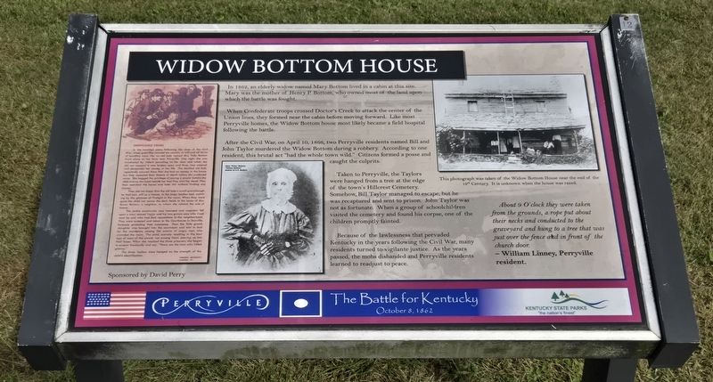 Widow Bottom House Marker image. Click for full size.
