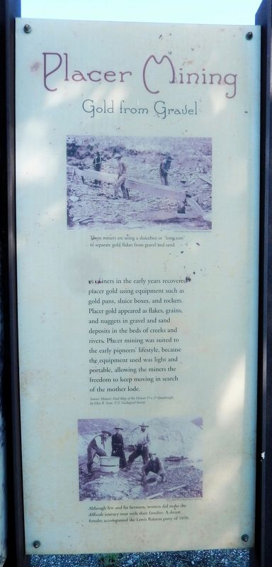 Placer Mining Marker image. Click for full size.