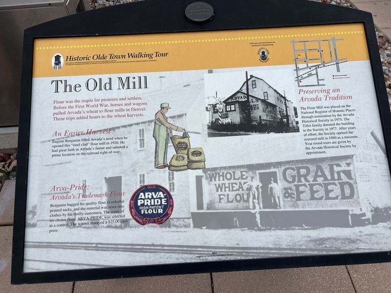 Arvada-Pride Flour Mill Marker image. Click for full size.
