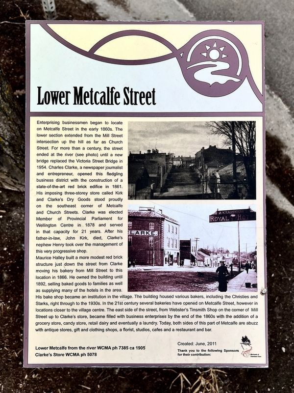 Lower Metcalfe Street Marker image. Click for full size.