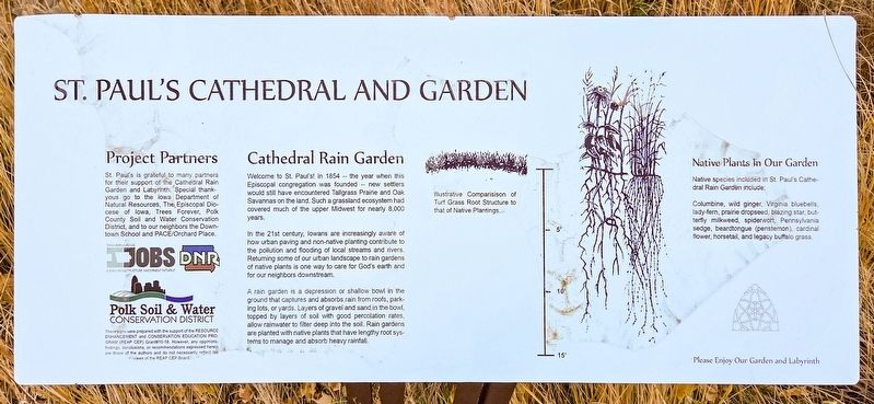 St Paul's Cathedral and Garden Marker. Click for full size. St Paul's Cathedral and Garden Marker image. Click for full size.