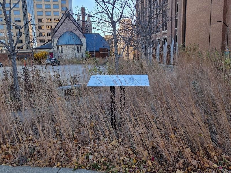 St Paul's Cathedral and Garden Marker behind St. Paul's Episcopal Cathedral. Click for full size. St Paul's Cathedral and Garden Marker behind St. Paul's Episcopal Cathedral image. Click for full size.