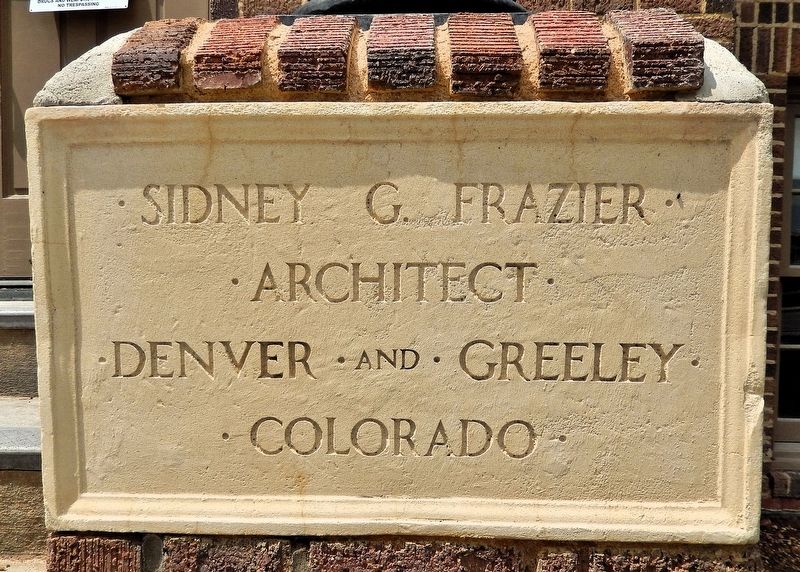 Ault High School Cornerstone image. Click for full size.