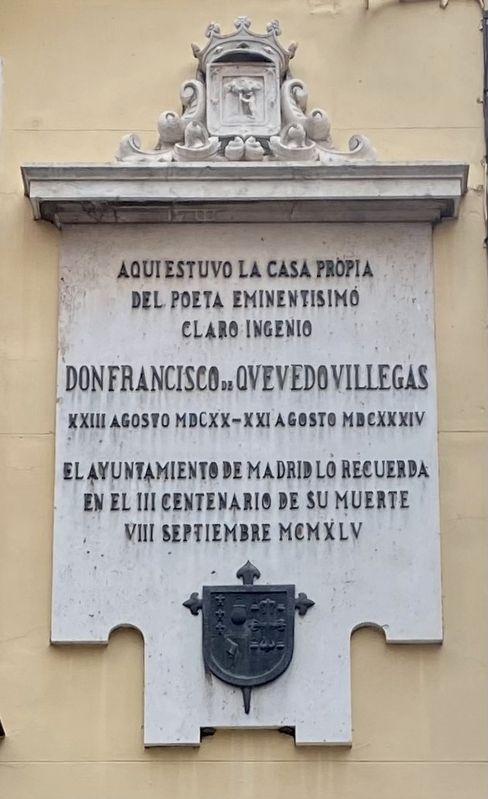 Don Francisco de Quevedo Villegas Marker image. Click for full size.