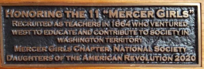 Honoring the 11 �Mercer Girls� Marker image. Click for full size.