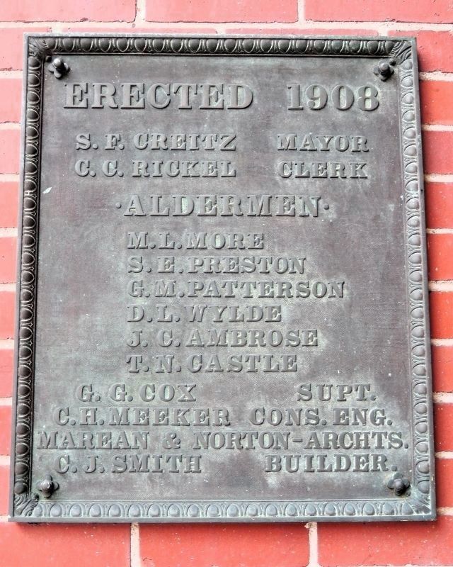 Fort Morgan City Hall Building Marker image. Click for full size.