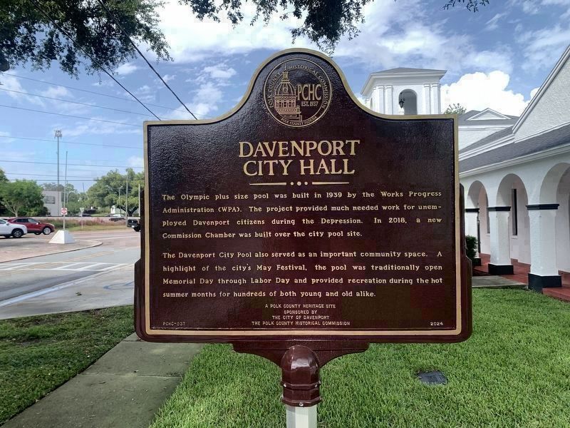 Davenport City Hall Marker Side 2. Click for full size. Davenport City Hall Marker Side 2 image. Click for full size.