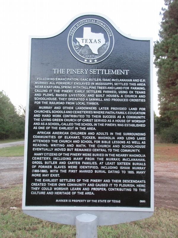 The Pinery Settlement Marker image. Click for full size.