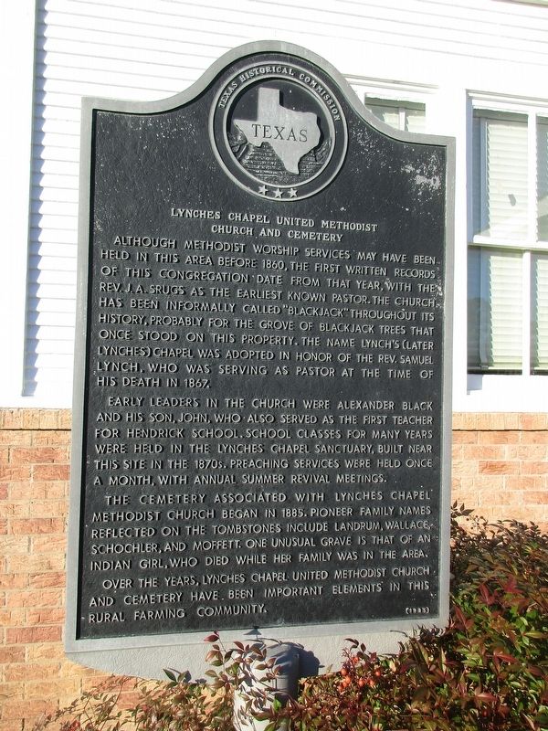Lynches Chapel United Methodist Church and Cemetery Marker image. Click for full size.