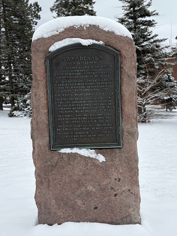Kanadesaga Marker. Click for full size. Kanadesaga Marker image. Click for full size.