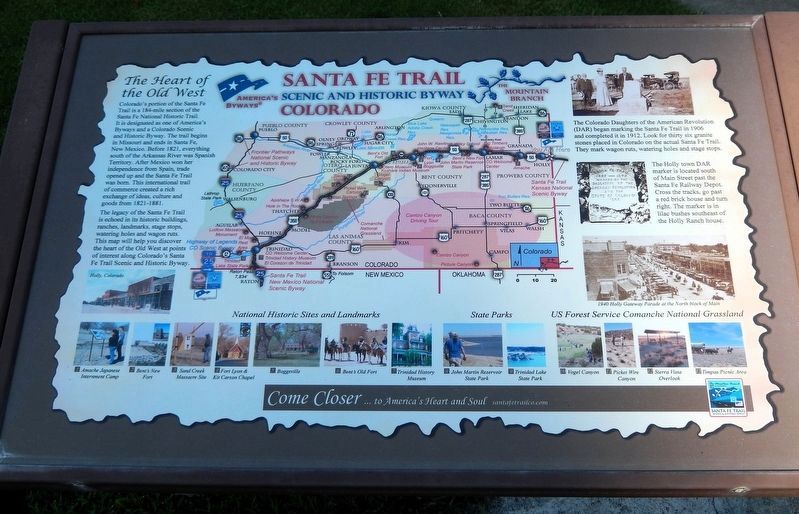 Santa Fe Trail Scenic and Historic Byway Marker image. Click for full size.