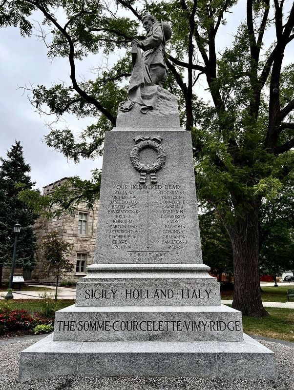 Milton Cenotaph (west side). Click for full size. Milton Cenotaph (west side) image. Click for full size.