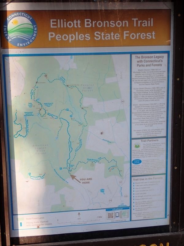 The Bronson Legacy with Connecticut's Parks and Forests Marker image. Click for full size.