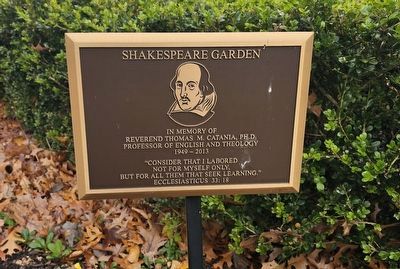 Shakespeare Garden Marker image. Click for full size.