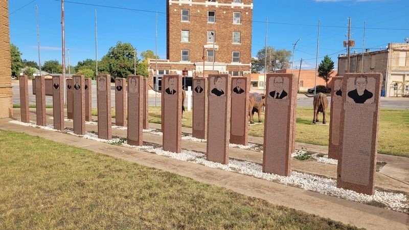 The west side of markers for the Hall of Fame. Click for full size. The west side of markers for the Hall of Fame image. Click for full size.