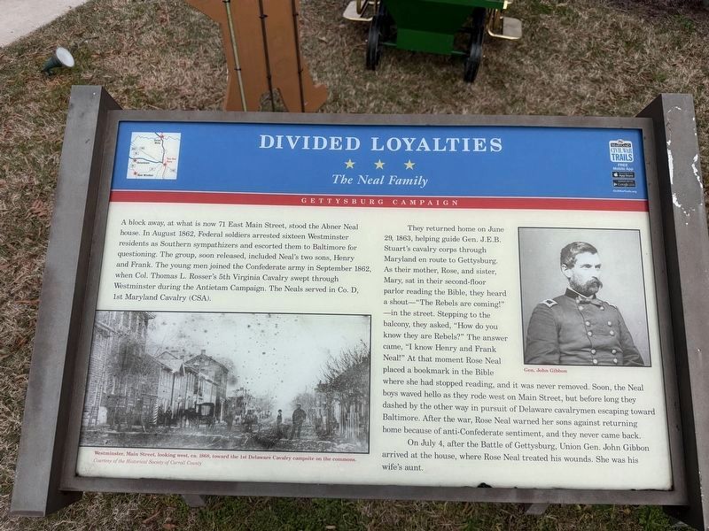Divided Loyalties Marker. Click for full size. Divided Loyalties Marker image. Click for full size.