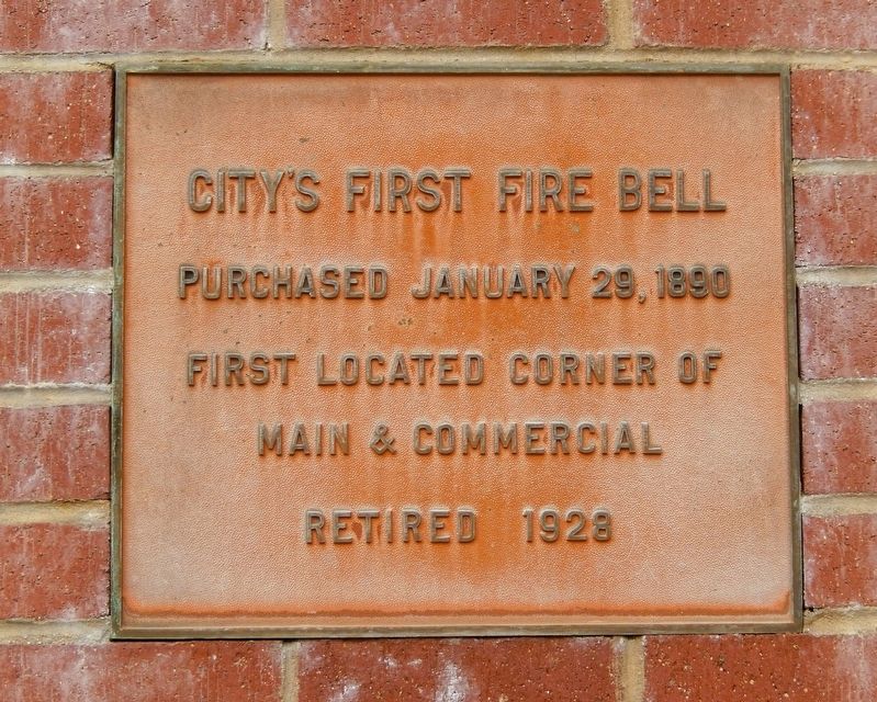 City's First Fire Bell Marker image. Click for full size.