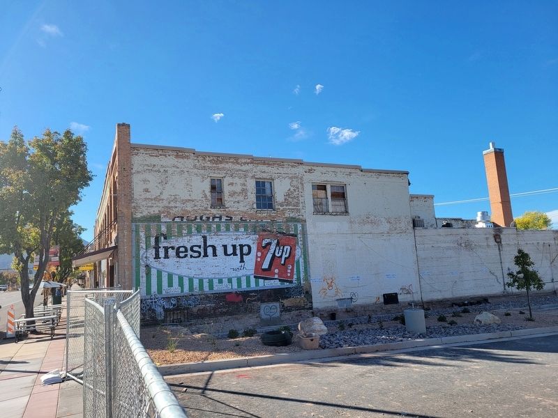 Palace Drug Building North Side Showing Old Ads image. Click for full size.