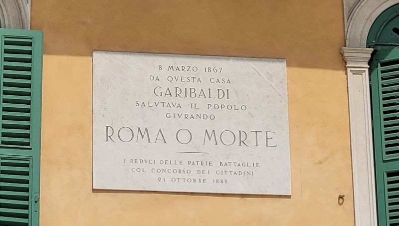 Roma o Morte / Rome or Death! Marker image. Click for full size.