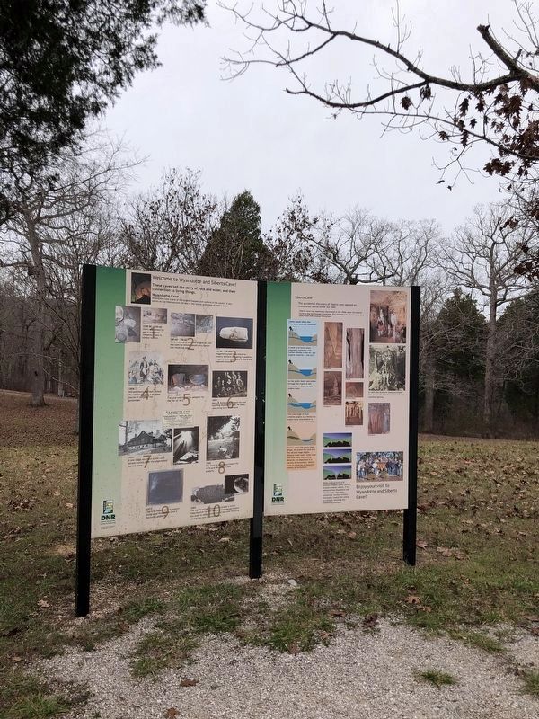 Welcome to Wyandotte and Siberts Cave! Marker image. Click for full size.