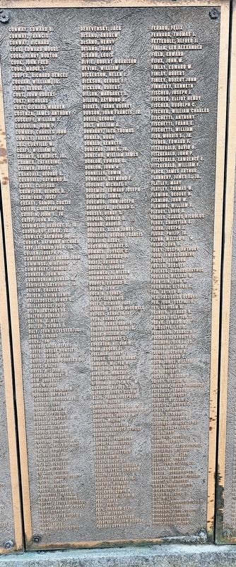 Wall of Honor (Panel Two). Click for full size. Wall of Honor (Panel Two) image. Click for full size.