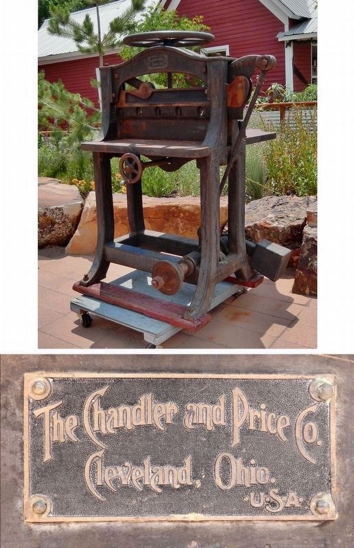 Chandler and Price Paper Cutter<br>circa 1909 image. Click for full size.