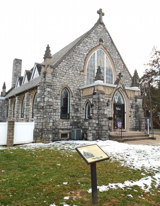 St. John's Evangelical Lutheran Church and Marker. Click for full size. St. John's Evangelical Lutheran Church and Marker image. Click for full size.