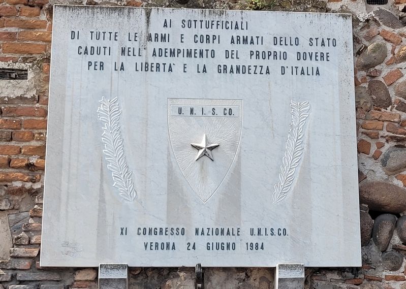 Ai sottufficiali di tutte le armi e corpi armati dello Stato Marker image. Click for full size.