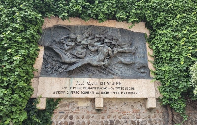 Alle aquile del 6� Alpini / To the Eagles of the 6th Alpini Marker image. Click for full size.